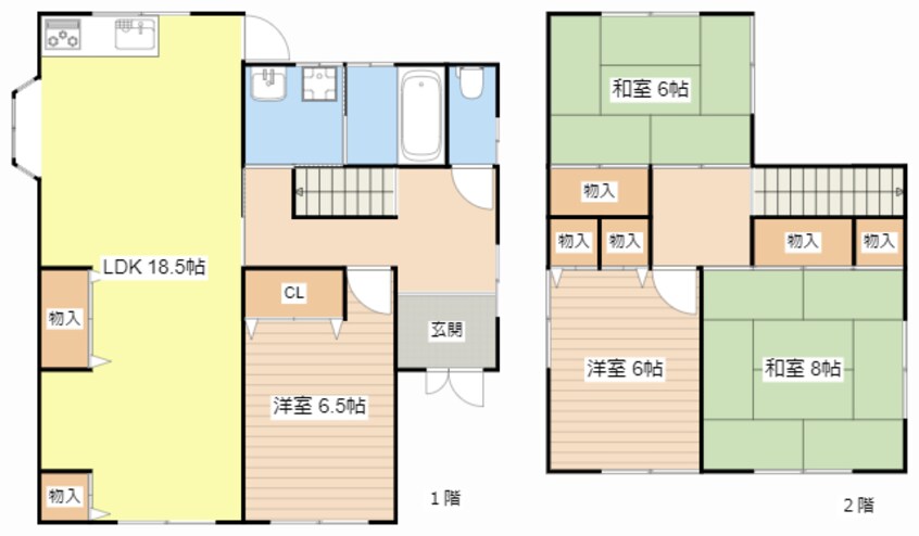 間取図 中藪町H邸貸家　1号棟