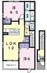 アルモニー 2LDKの間取り