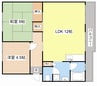 スカイハイツ 2LDKの間取り