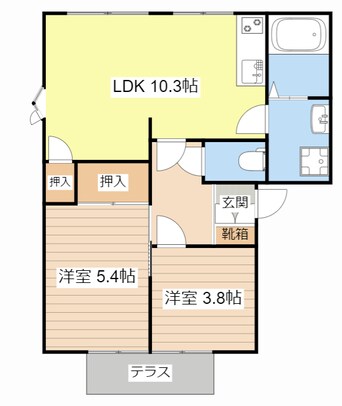 間取図 ハーモニーハイツ