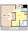 エスパシオ 1Kの間取り
