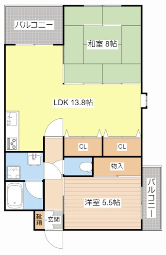 間取図 ラフェスタ彦根Ⅰ