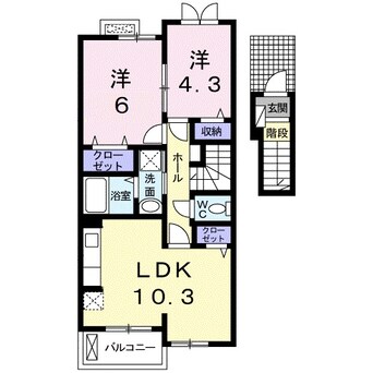 間取図 グリーン琥珀　Ⅱ