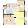 エルピーダ 2DKの間取り