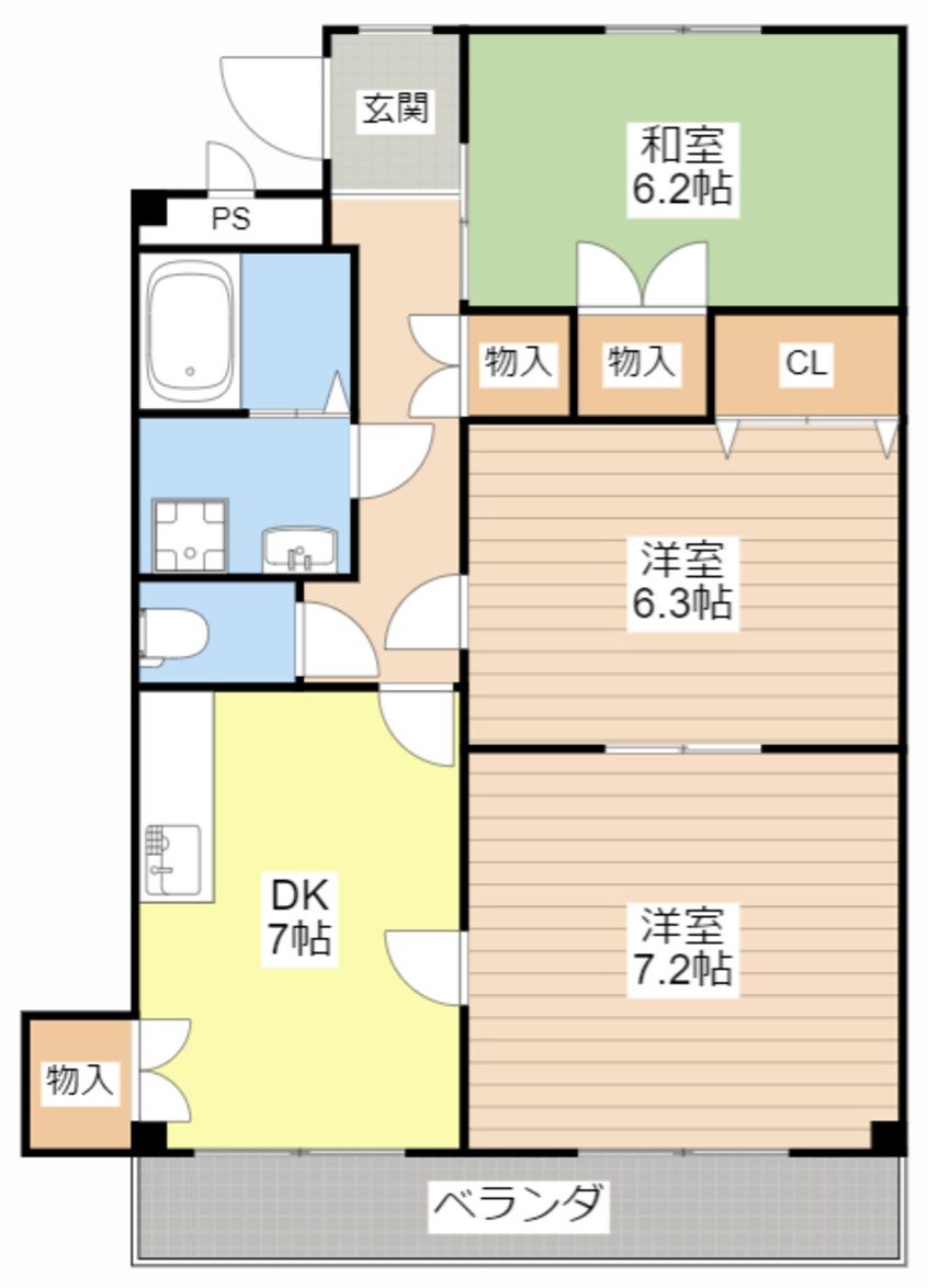 間取図 エーデルハイム湖上平