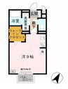 ボナール 1Rの間取り