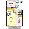 サンシャイン湖舟　Ａ棟 2LDKの間取り