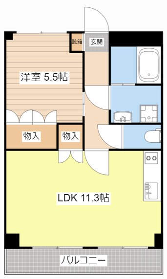 間取図 テンプルリバー２番館