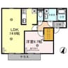 夢咲きの里　Ａ 1LDKの間取り
