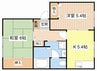 かんどり　ニューハイツ 2Kの間取り