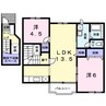 パレ・ノールⅡ 2LDKの間取り