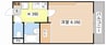 More草津 1Kの間取り