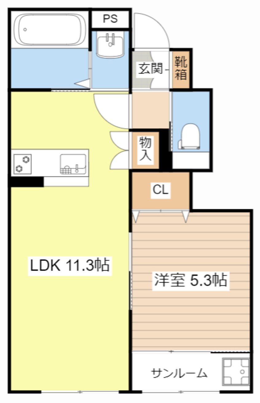 間取図 グッドライフステージ南川瀬