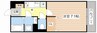 DESIGN  　SQUARE　AN 1Kの間取り