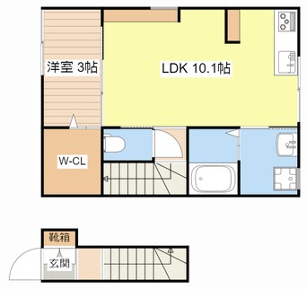 間取図 カルフールⅨ　B棟