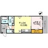 カノン蓮池 1LDKの間取り