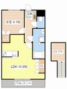 シャルマンコート２番館 1LDKの間取り