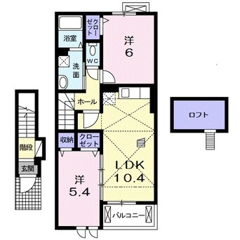 間取図 サニーハウスＨａｇｉｗａｒａⅡ