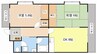 プリミエ貴生川 2DKの間取り