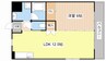 フラワー５番館 1LDKの間取り