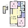カモミール 2LDKの間取り