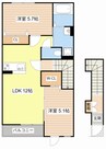 オリーブ高塚 2LDKの間取り
