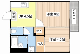 間取図 西矢倉ハイツB棟