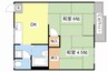 ハイツリプルⅡ 2DKの間取り