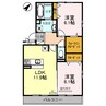 セジュールクオン 2LDKの間取り