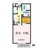 セジュール潤 1Kの間取り