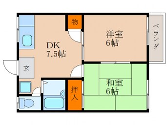 間取図 ハイツ磯部