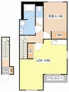 メープルコート 1LDKの間取り