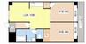 ウイング八日市 2LDKの間取り