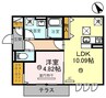 ヴェルクレール 1LDKの間取り