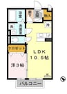 EAST NONAMI 八番館 1LDKの間取り