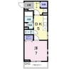 Ｃｈａｒｍｅ金屋 1DKの間取り