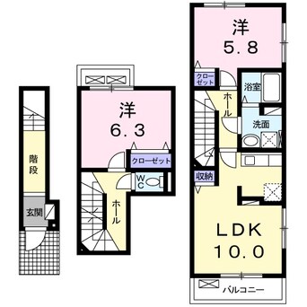間取図 ウエストビレッジ　Ⅱ