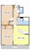 ボナールゲートⅡ 2LDKの間取り