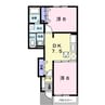 アガパンサスⅠ 2DKの間取り