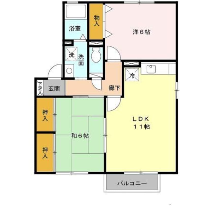 間取図 コーポはおりや　Ａ棟
