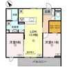 Grandir（グランディール） 2LDKの間取り
