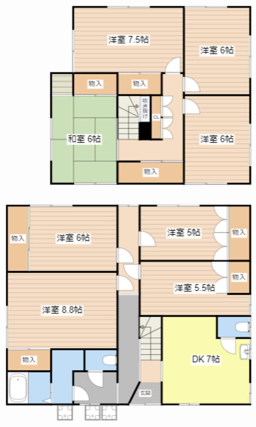 間取図 東沖野５丁目西川寮１号室