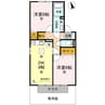 クラージュ　Ａ棟 2DKの間取り