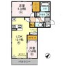 カーサ近江富士 2LDKの間取り