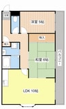 サンリバージュ 2LDKの間取り