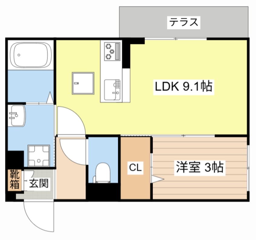 間取図 ビオット彦根　B棟