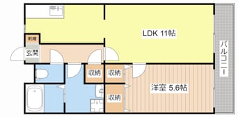 間取図 ベルヴィ栗東