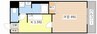 ティ・ア・モ―ル 1Kの間取り
