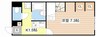 ハイラル聖徳 1Kの間取り