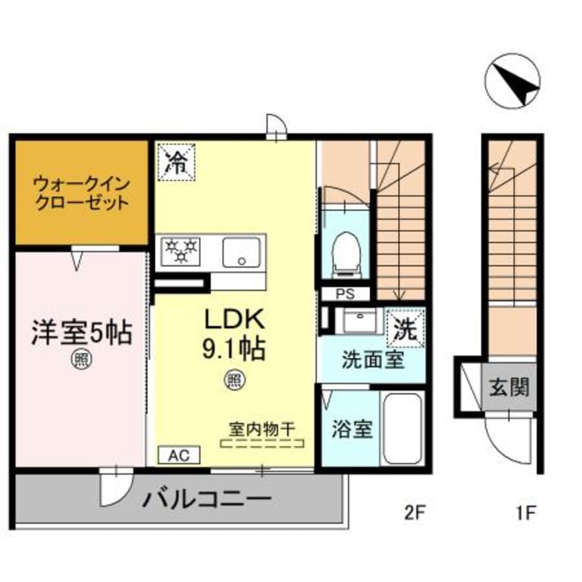 間取図 Esprit V(エスプリサンク)